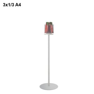 Floor Standing turning brochure Holder with 3 pockets 1/3 of  A4 - Image 1