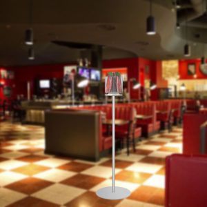 Floor Standing turning brochure Holder with 3 pockets 1/3 of  A4 - Image 2