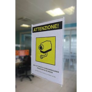 Notice Display for shop window, folded acrylic, A4 vertical (21 x 30 cm.) - Image 1