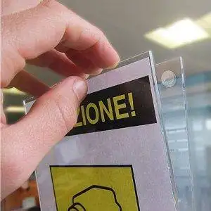 Notice Display for shop window, folded acrylic,  A3 vertical (30 x 42 cm.) - Image 2