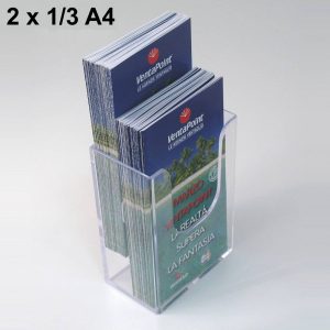 Portadepliant da parete a 2 tasche formato 1/3 A4 – Image 1
