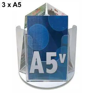Portadepliant da banco girevole 3 tasche formato A5 - immagine 1