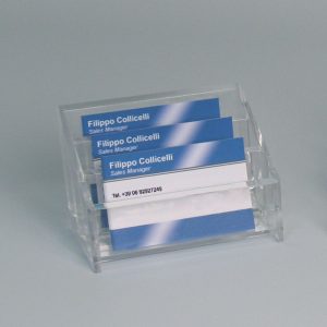 Porta biglietti da visita da banco a tre tasche - immagine 1