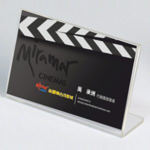 Porta nome / Segnaposto a L trasparente - 12pz - immagine 6