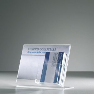 Portavvisi da banco 15 x 12 cm. con tasca porta biglietti verticale - immagine 1