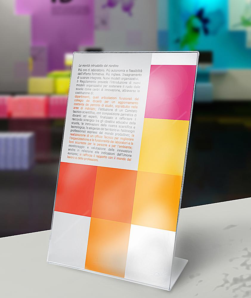 porta avvisi banco a4 verticale base l pab001