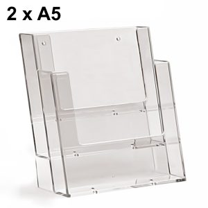 porta depliant da banco 2 tasche a5 verticale