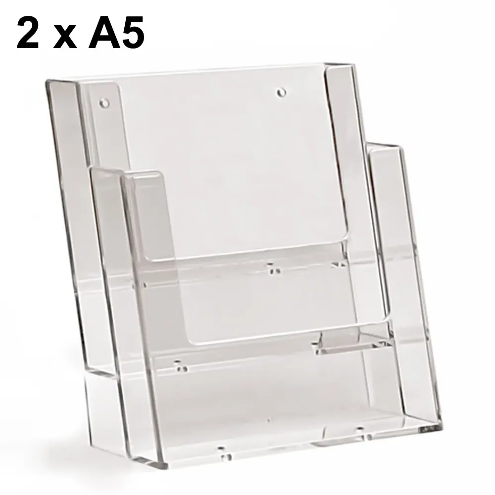 porta depliant da banco 2 tasche a5 verticale