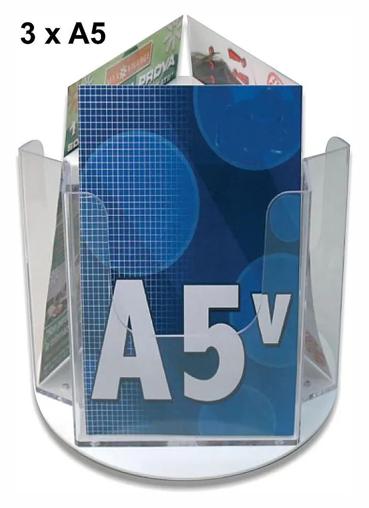 porta depliant girevole da banco 3 tasche a5 verticale 2