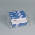 portabiglietti da visita banco orizzontale con 3 tasche