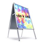 cornice a cavalletto bifacciale 100x140 fondo in metallo