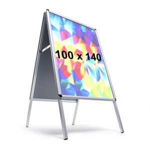 cornice a cavalletto bifacciale 100x140 fondo in metallo