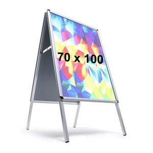 cornice a cavalletto bifacciale 70x100 fondo in metallo