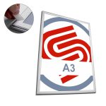Cornice a scatto bifacciale A3 per vetrine