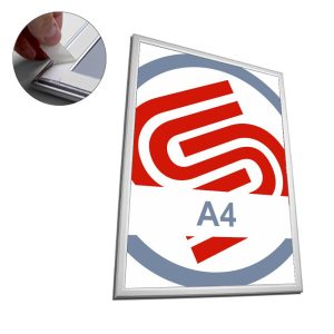 Cornice a scatto bifacciale A4 per vetrine