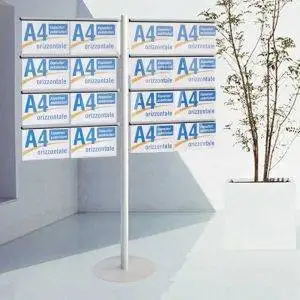 Espositore pubblicitario portamessaggi 16 tasche A4 orizzontali - immagine 2