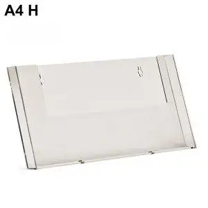 Wall mounted brochure Holder, 1 pocket format A4 horizontal - Image 1