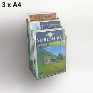 Wall mounted BrochuresHolder,  3 pockets, format A4 - Image 1