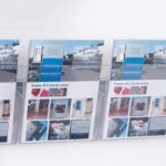 porta depliant parete su barra di supporto e 6 tasche formato a5