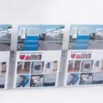 porta depliant parete su barra di supporto e 6 tasche formato a5