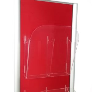 Espositore portadepliant monofacciale con 6 tasche A4 con divisorio - immagine 3