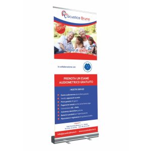 Porta Banner Roll up 80x203 COMPLETO DI STAMPA - immagine 1