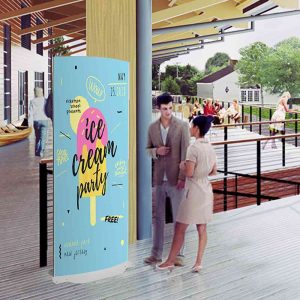 Totem pubblicitario Bifacciale 90x200 da esterno - immagine 2