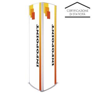 Totem trifacciale 70x200 da interno e esterno