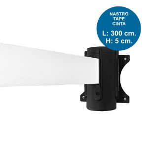 Avvolgitore con attacco a muro e nastro bianco serie Classic - immagine 1