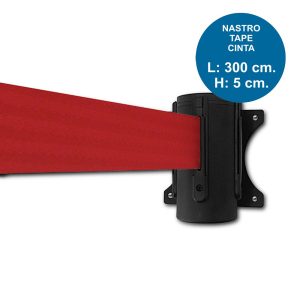 Avvolgitore con attacco a muro e nastro rosso serie Classic - immagine 1