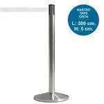 Classic trail marker column with white ribbon