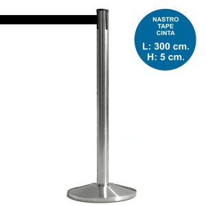 Colonnina segnapercorso Classic con nastro nero - immagine 1