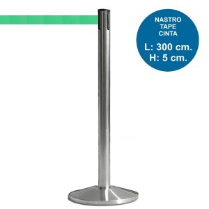 Colonnina segnapercorso Classic con nastro verde - immagine 1