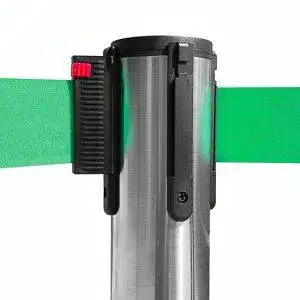 TENDILINEA SILVER stanchion with 3 meter green tape - Image 2