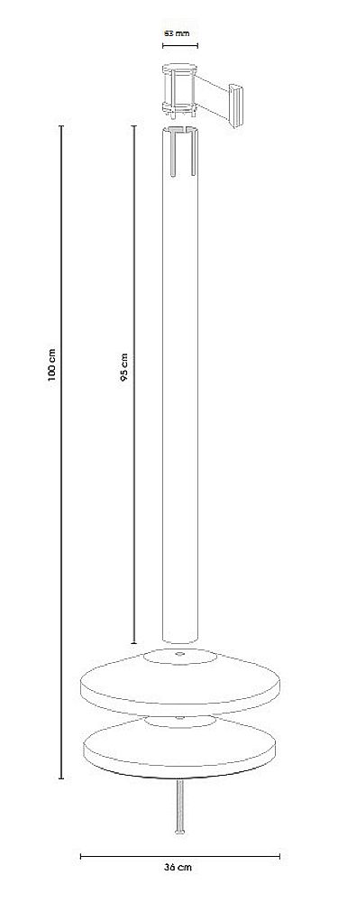 colonnina segnapercorso misure disegno tecnico 3