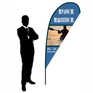 Bandiera pubblicitaria a goccia H 2.0 completa di stampa – Image 1