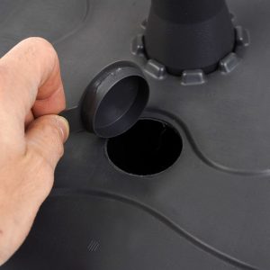 Base zavorrabile per bandiere pubblicitarie riempibile ad acqua o sabbia 3