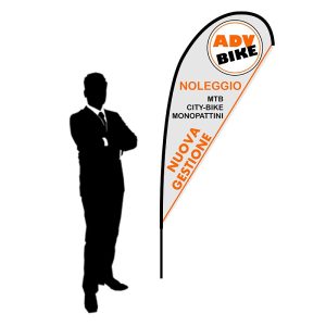 Bandiera pubblicitaria a goccia H 2.5 completa di stampa – Image 1