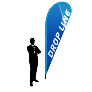 Bandiera pubblicitaria a goccia H 2.8 completa di stampa – Image 1