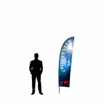 Bandiera pubbicitaria a ala h 2 5 completa di stampa