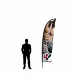 Bandiera pubbicitaria a ala h 3 completa di stampa