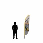 Bandiera pubbicitaria a piuma h 2 5 completa di stampa