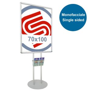 <p>Floor standing Snap Frame single face 70x100 with pocket for brochures 1/3 of A4 - Image 1