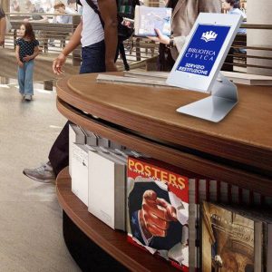 Tablet holder 10" for desk application. SILVER - Image 2