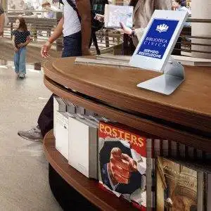 Tablet holder 10" for desk application. SILVER - Image 2