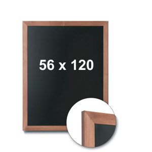 Slate notice board with wooden frame FLAT 56 x 120 , teak finishes - Image 1