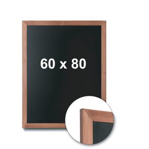 Slate notice board with wooden frame FLAT 60x80 , teak finishes - Image 1