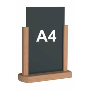Desk top notice board A4 with wooden frame- teak finishes - Image 1