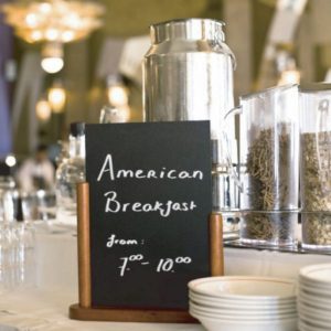 Lavagnetta da banco con cornice in legno - immagine 2