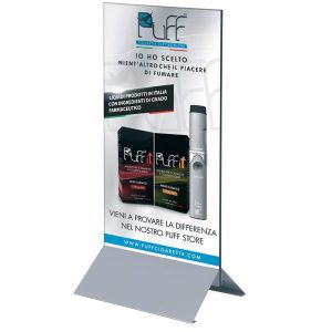 Totem Bifacciale Slim 100x200 cm. con base a V - immagine 1